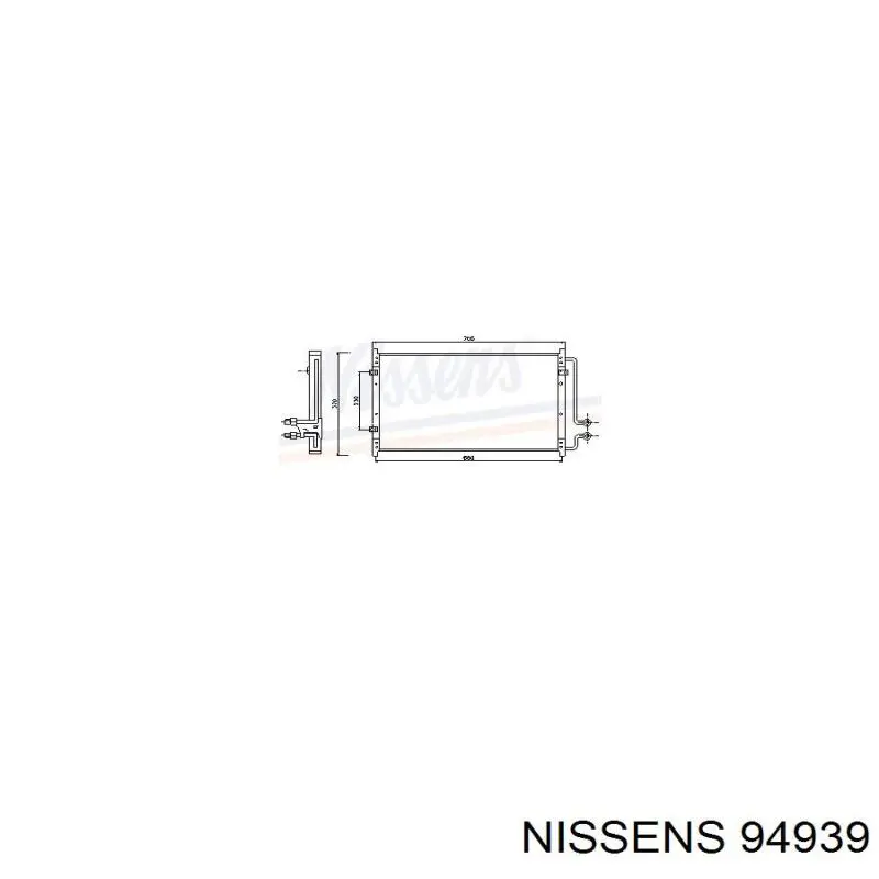 Condensador aire acondicionado 94939 Nissens