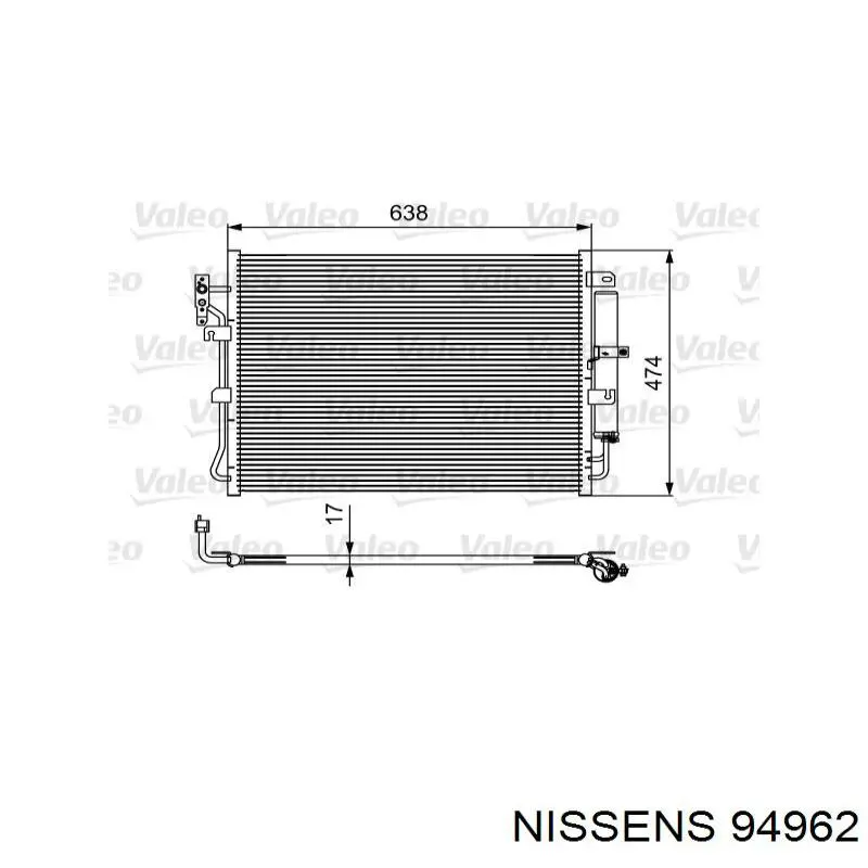 94962 Nissens радиатор кондиционера