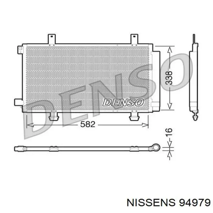 Купить 94979 Nissens Радиатор системы охлаждения кондиционера
