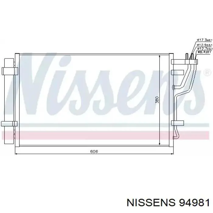 94981 Nissens радиатор кондиционера