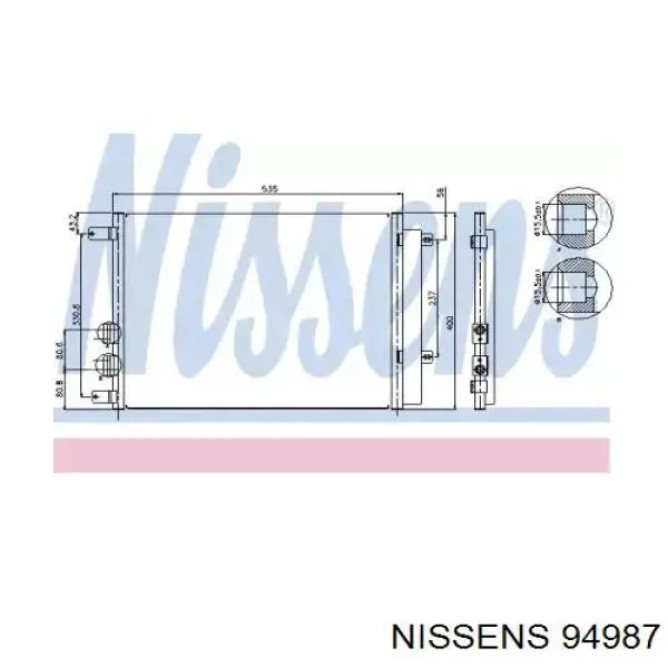 94987 Nissens радиатор кондиционера