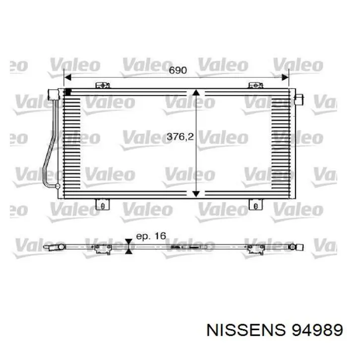 Конденсатор кондиционера Nissens 94989 цена, от 75.27 USD