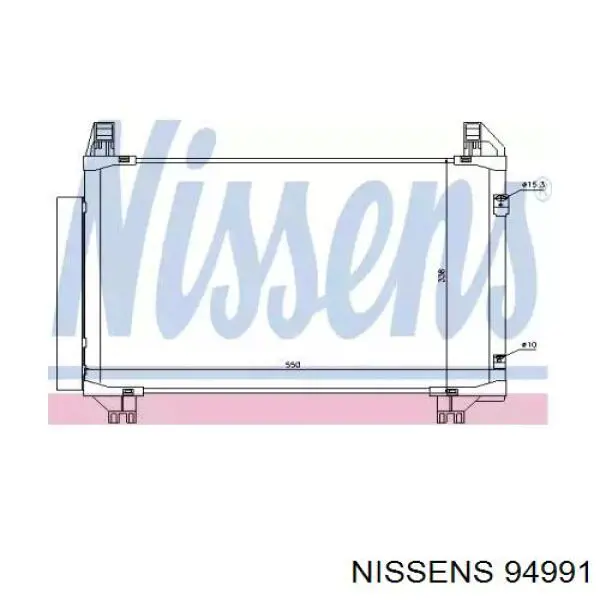 Condensador aire acondicionado 94991 Nissens