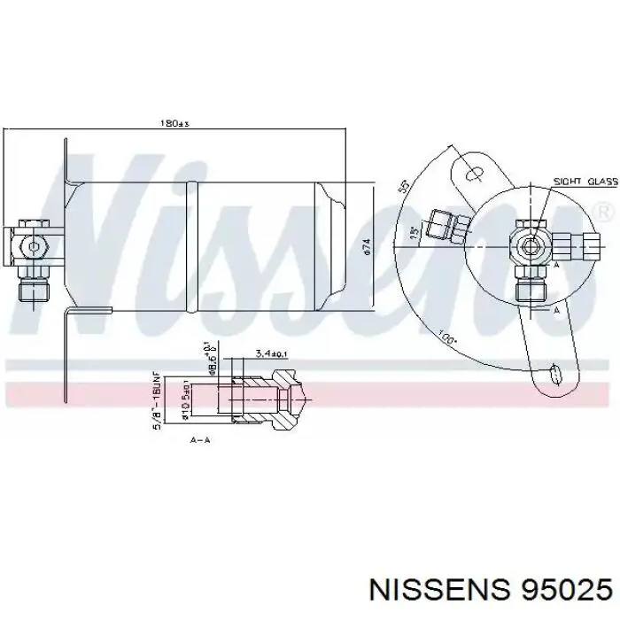95025 Nissens ресивер-осушитель кондиционера