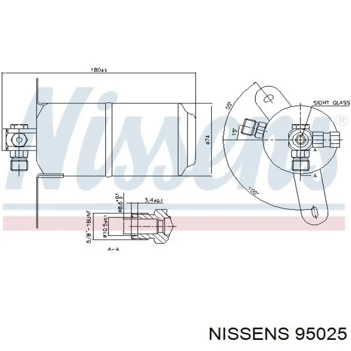 95025 Nissens Ресивер-осушитель кондиционера