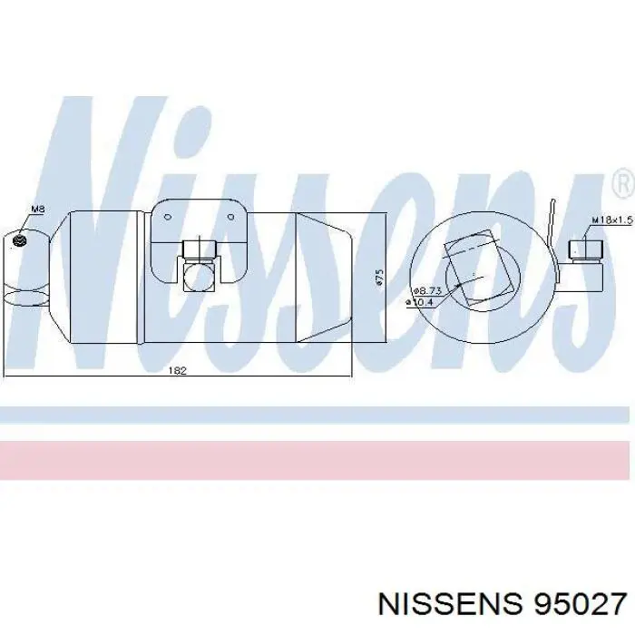 Купить 95027 Nissens Осушитель кондиционера