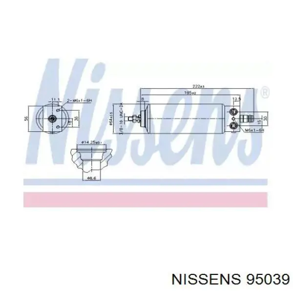 95039 Nissens ресивер-осушитель кондиционера