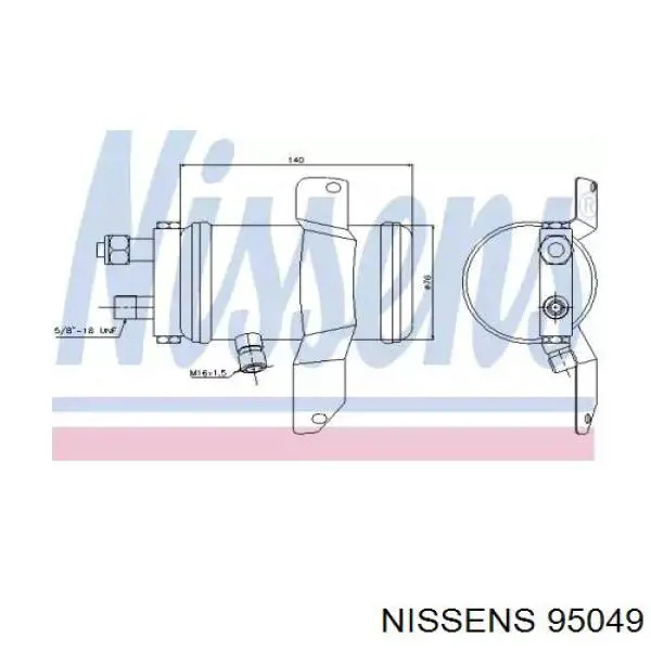 Осушитель кондиционера 95049 Nissens