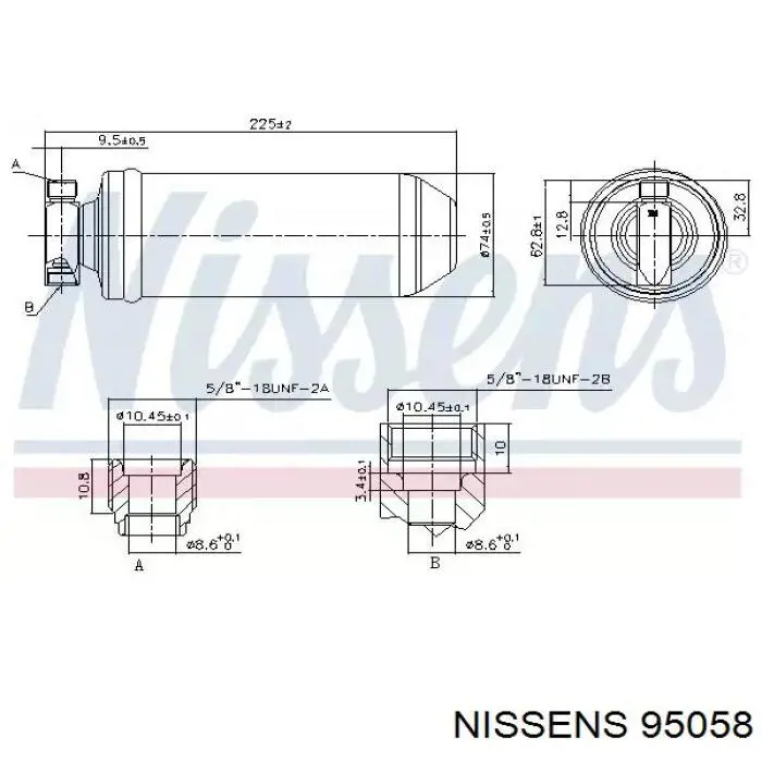 95058 Nissens ресивер-осушитель кондиционера