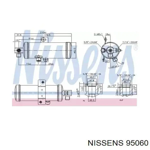 95060 Nissens ресивер-осушитель кондиционера