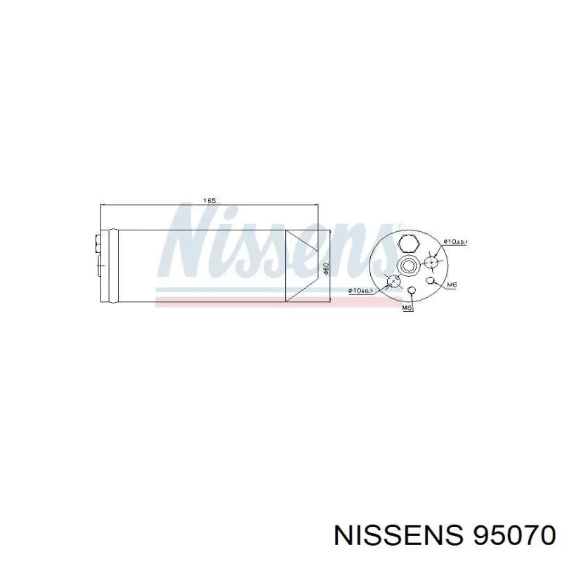 95070 Nissens ресивер-осушитель кондиционера