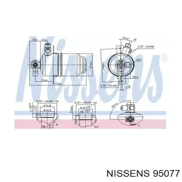 Осушитель кондиционера 95077 Nissens