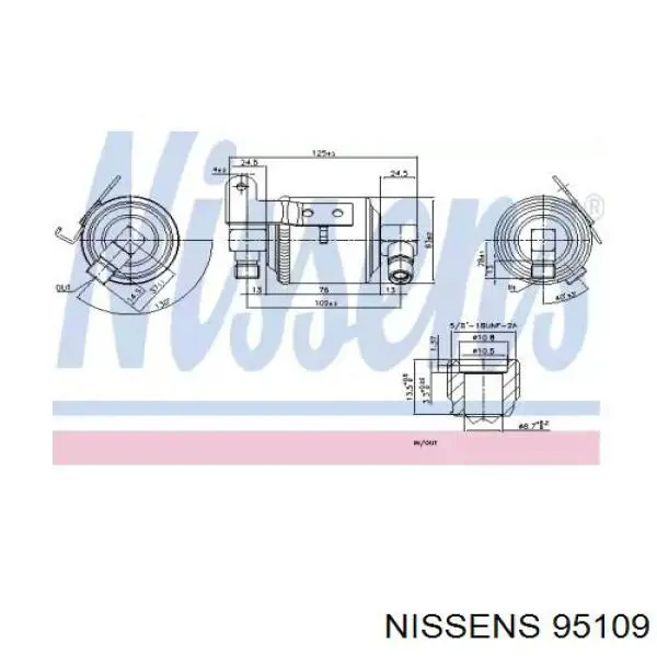 95109 Nissens ресивер-осушитель кондиционера