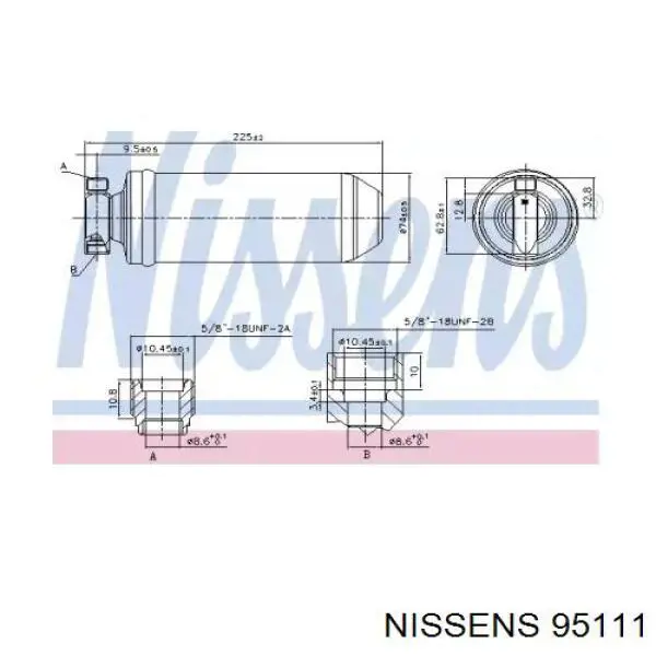 95111 Nissens ресивер-осушитель кондиционера