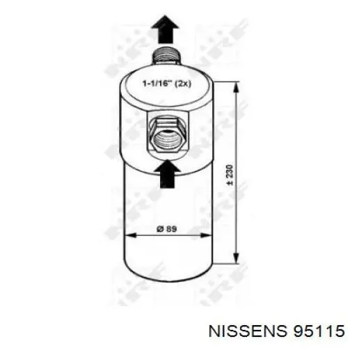 Купить 95115 Nissens Осушитель кондиционера
