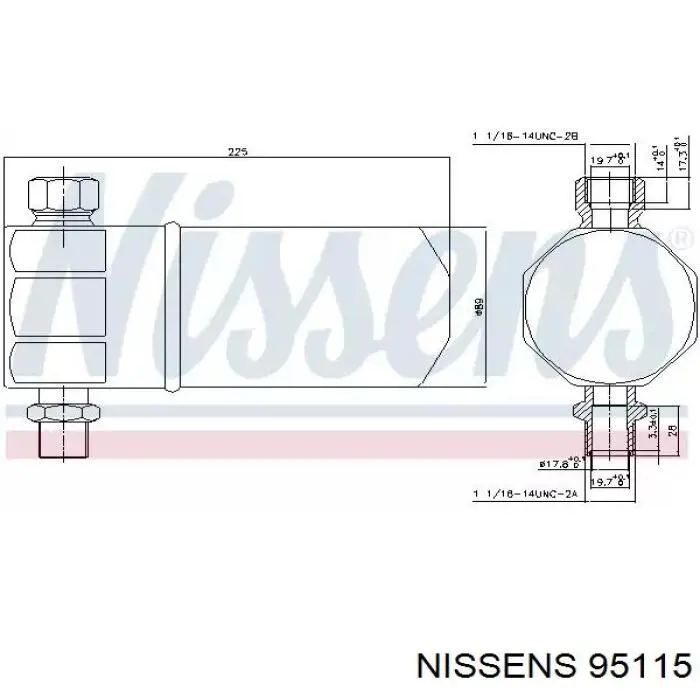 Осушитель кондиционера 95115 Nissens