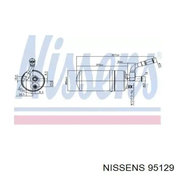 Receptor-secador del aire acondicionado 95129 Nissens