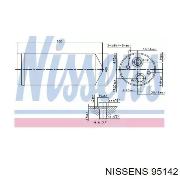 95142 Nissens ресивер-осушитель кондиционера
