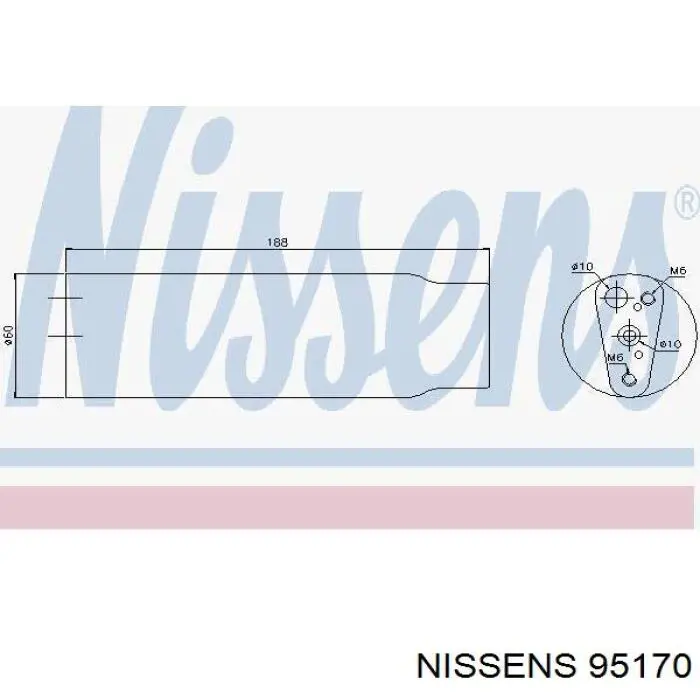 Receptor-secador del aire acondicionado 95170 Nissens