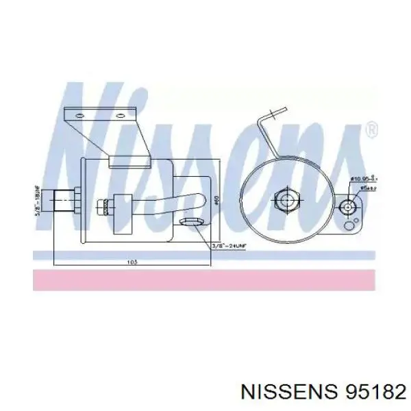 95182 Nissens ресивер-осушитель кондиционера