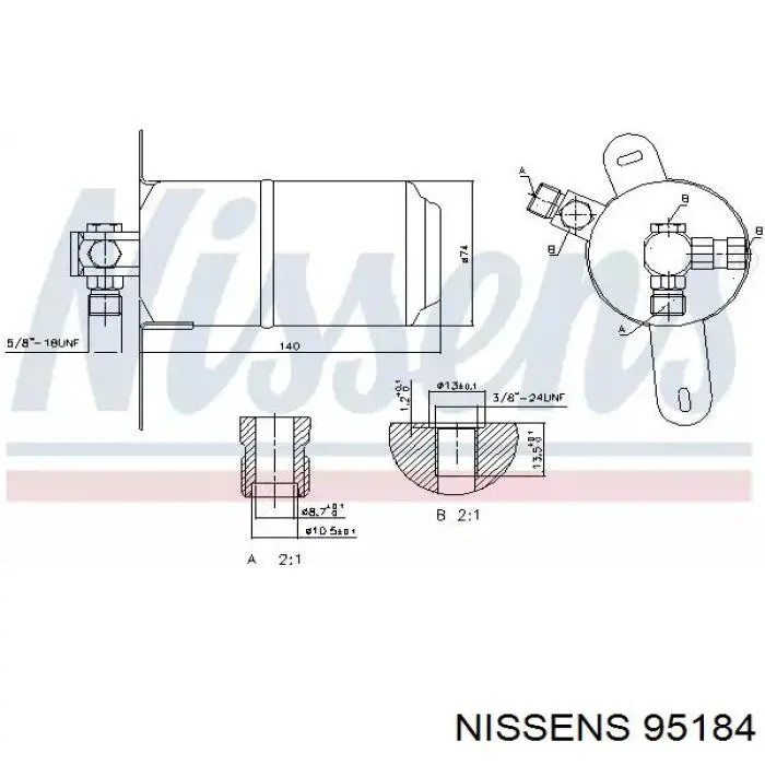 Осушитель кондиционера 95184 Nissens