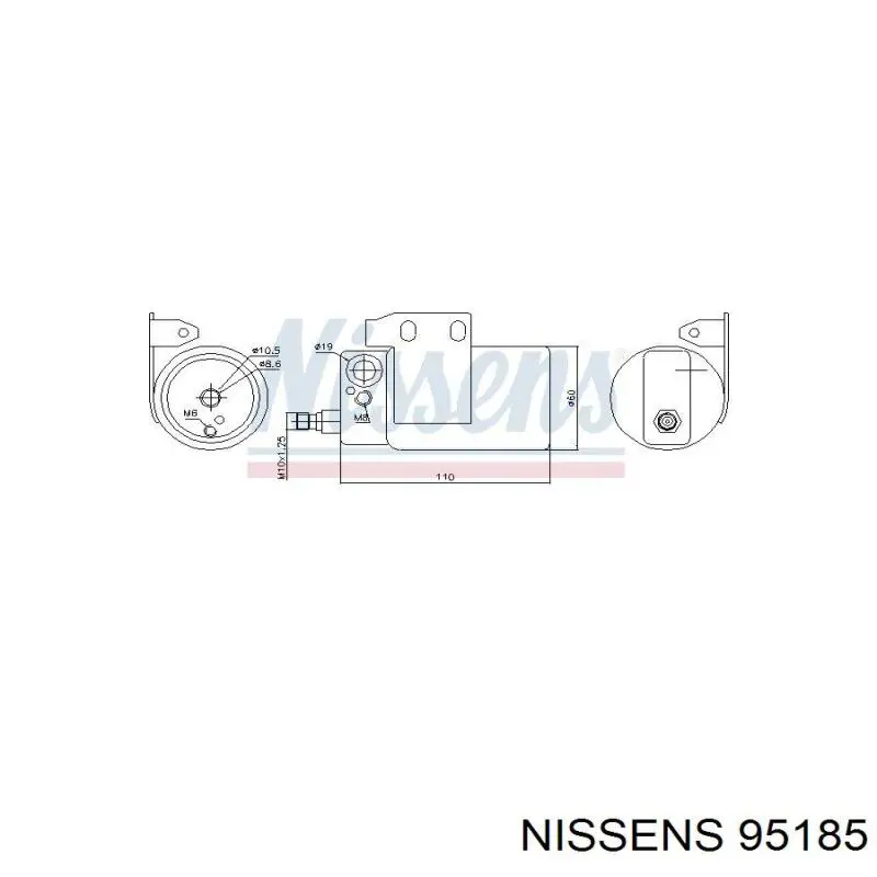 Купить 95185 Nissens Осушитель кондиционера