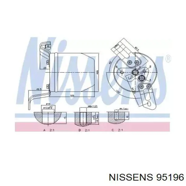 95196 Nissens ресивер-осушитель кондиционера
