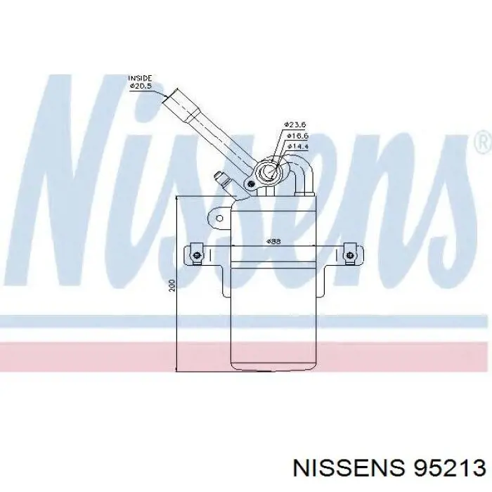 Receptor-secador del aire acondicionado 95213 Nissens
