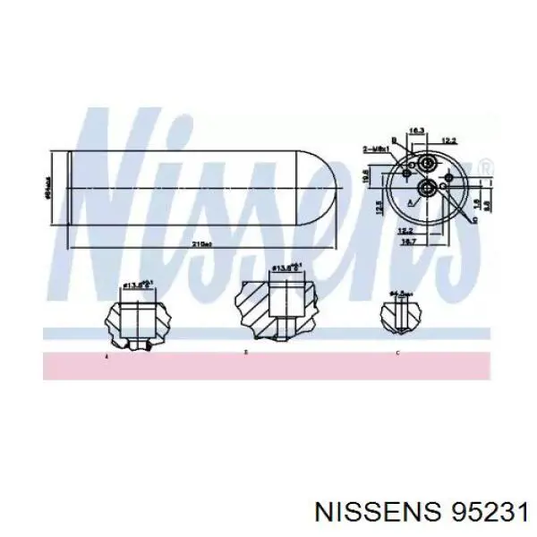 95231 Nissens Ресивер-осушитель кондиционера