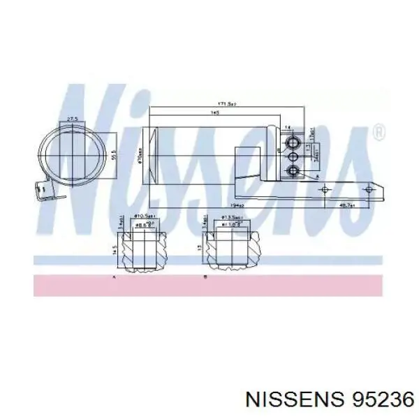95236 Nissens ресивер-осушитель кондиционера