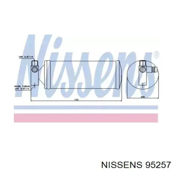 95257 Nissens ресивер-осушитель кондиционера