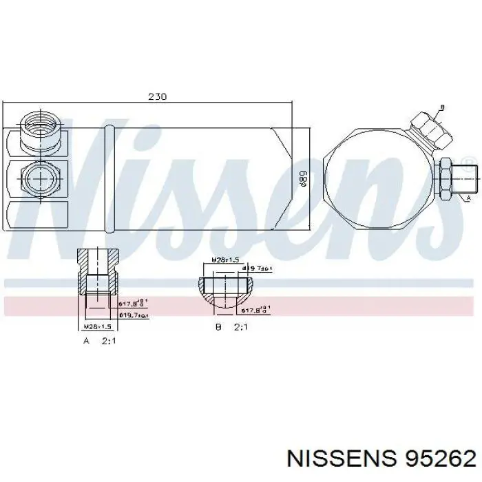 Осушитель кондиционера 95262 Nissens