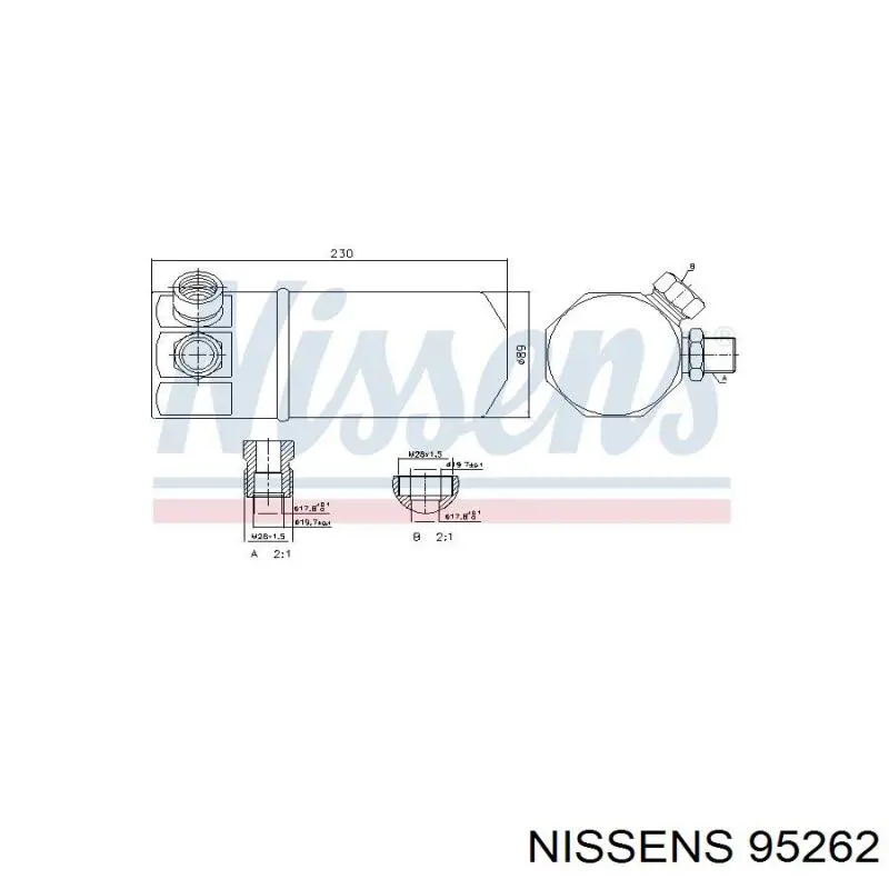 95262 Nissens Ресивер-осушитель кондиционера
