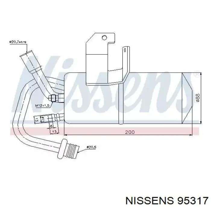 95317 Nissens ресивер-осушитель кондиционера