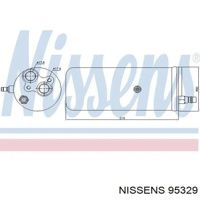 Receptor-secador del aire acondicionado 95329 Nissens