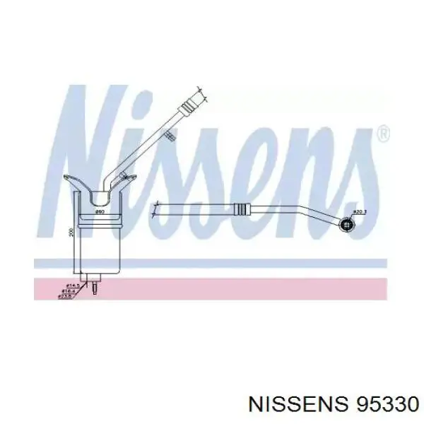 Receptor-secador del aire acondicionado 95330 Nissens
