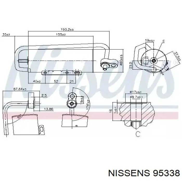 95338 Nissens ресивер-осушитель кондиционера