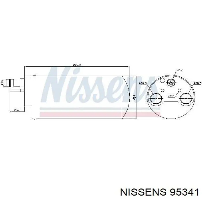 Receptor-secador del aire acondicionado 95341 Nissens