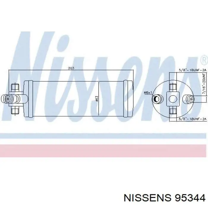 Receptor-secador del aire acondicionado 95344 Nissens