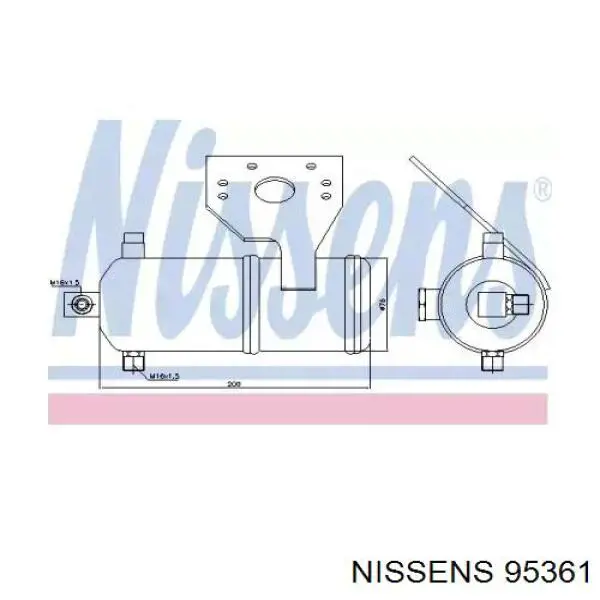 95361 Nissens ресивер-осушитель кондиционера