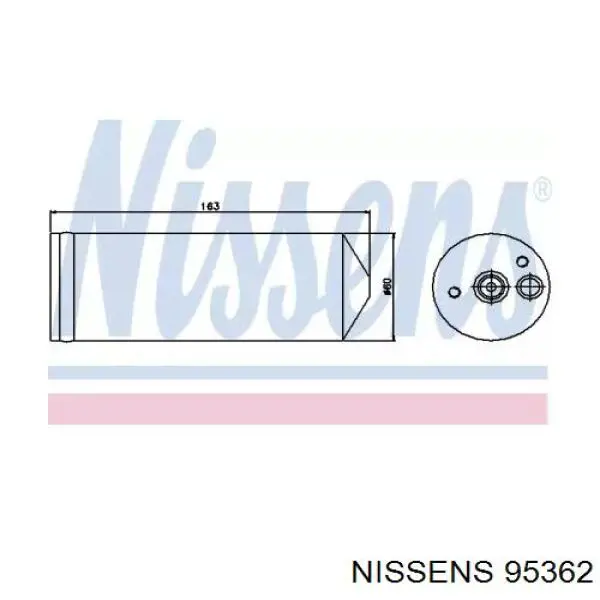 Receptor-secador del aire acondicionado 95362 Nissens