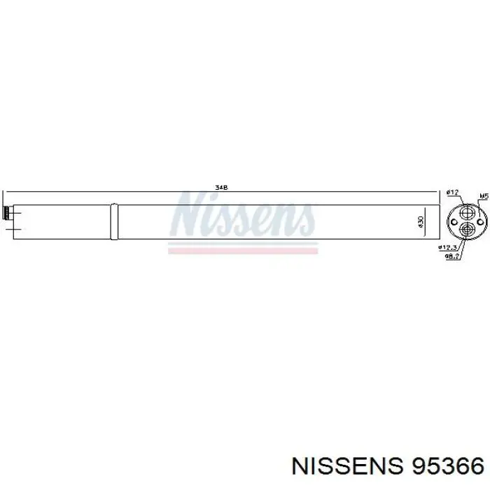 Receptor-secador del aire acondicionado 95366 Nissens