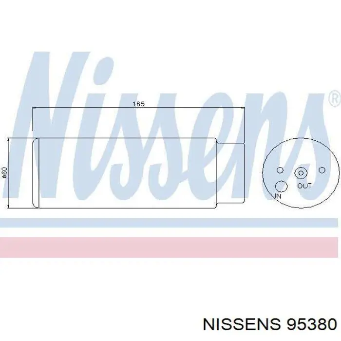 Receptor-secador del aire acondicionado 95380 Nissens