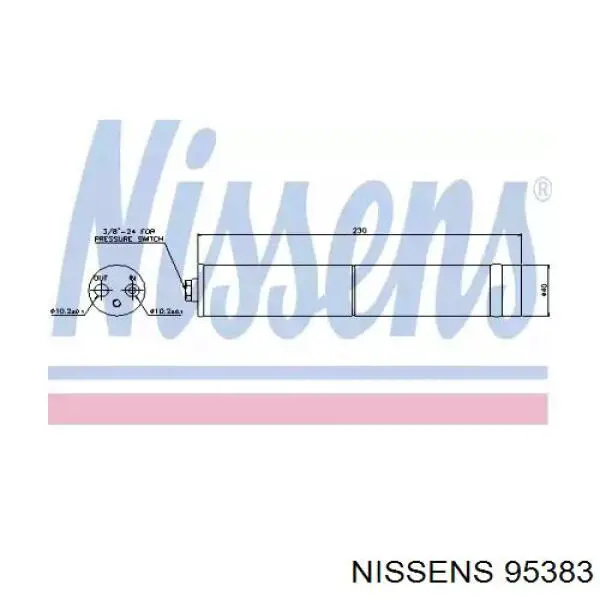95383 Nissens ресивер-осушитель кондиционера