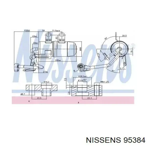 Осушитель кондиционера 95384 Nissens