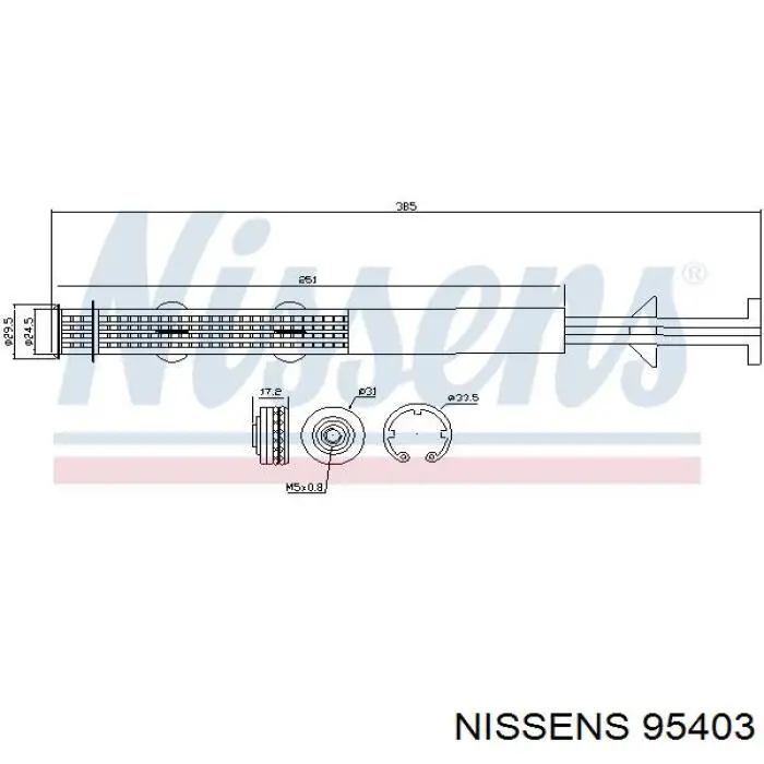 95403 Nissens ресивер-осушитель кондиционера