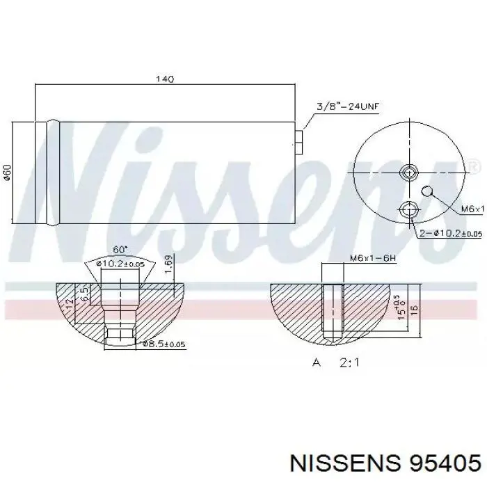 Осушитель кондиционера 95405 Nissens