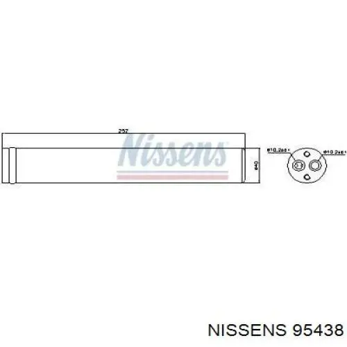 Receptor-secador del aire acondicionado 95438 Nissens