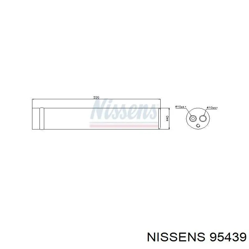 Receptor-secador del aire acondicionado 95439 Nissens