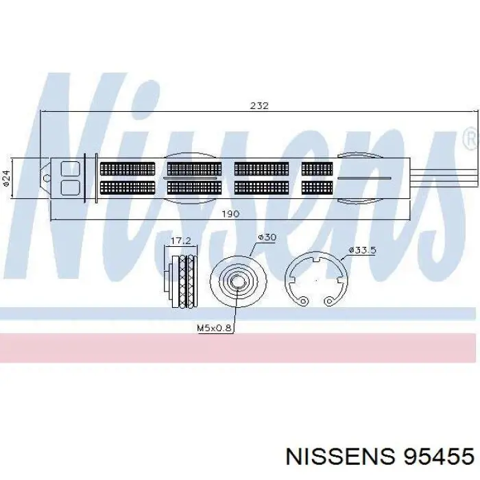 95455 Nissens ресивер-осушитель кондиционера